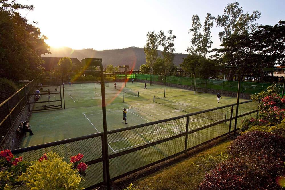 Outdoor tennis court
